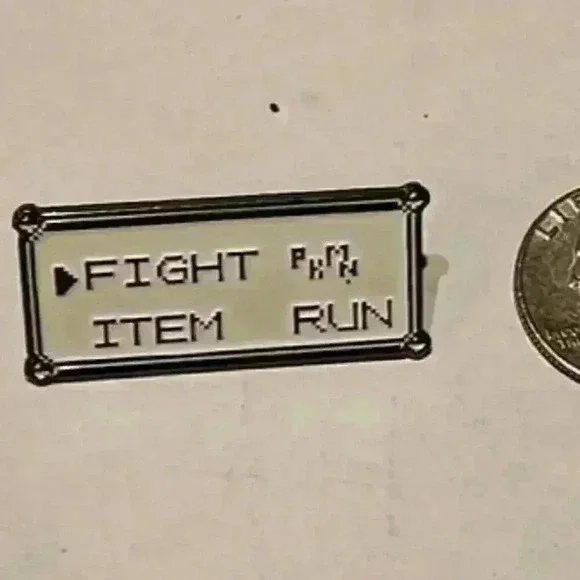 Pokémon Gameboy Battle Menu Nostalgic Retro Enamel Pin - Picture 3 of 4
